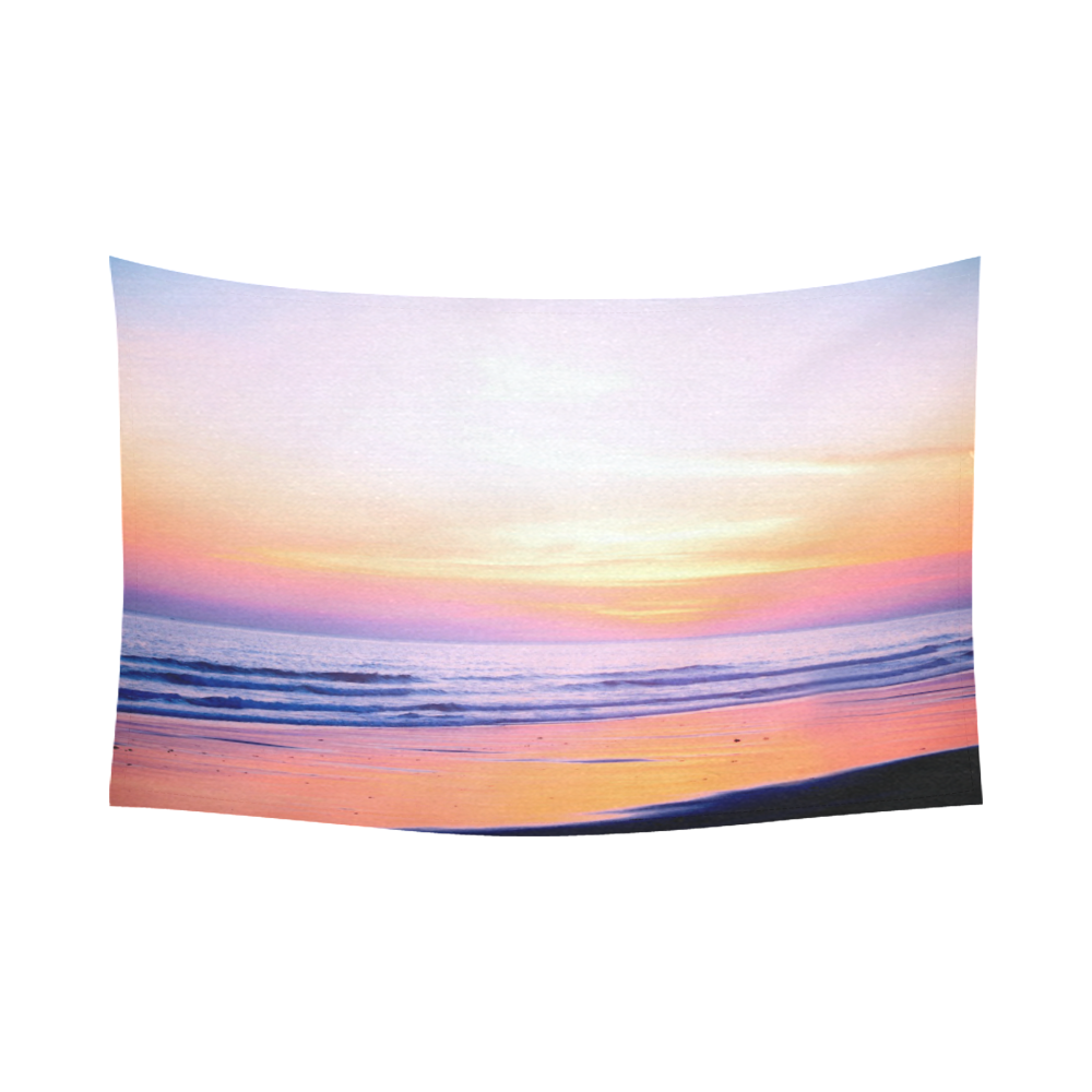 Sunshine Beach Scene, Summer, Sun, Holidays Cotton Linen Wall Tapestry 90"x 60"