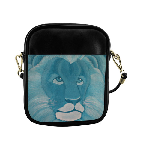 Turquoise Lion Sling Bag (Model 1627)