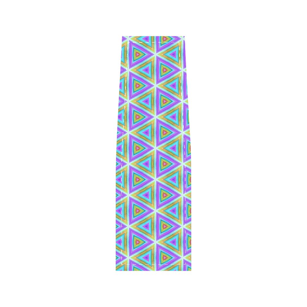 Colorful Retro Geometric Pattern Saddle Bag/Small (Model 1649) Full Customization