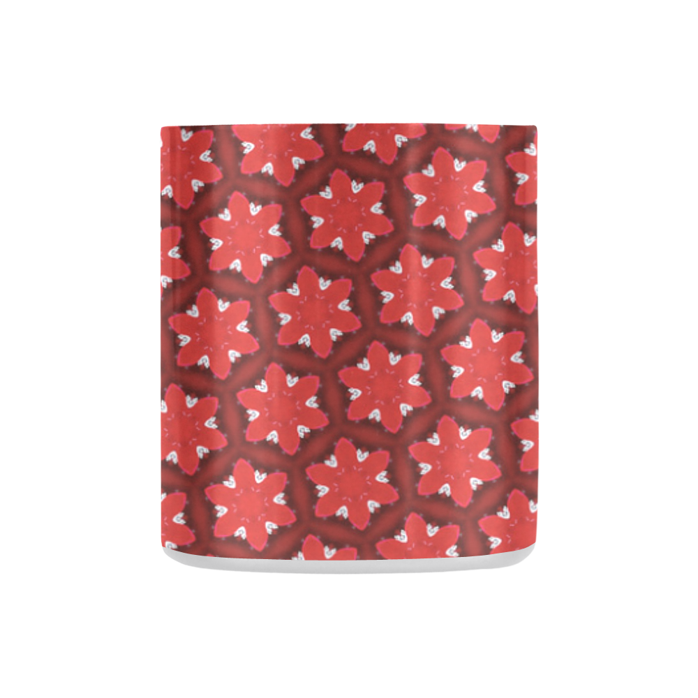 Red Passion Floral Pattern Classic Insulated Mug(10.3OZ)