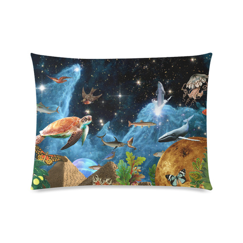 collage_heaven and Earth_ Custom Zippered Pillow Case 20"x26"(Twin Sides)