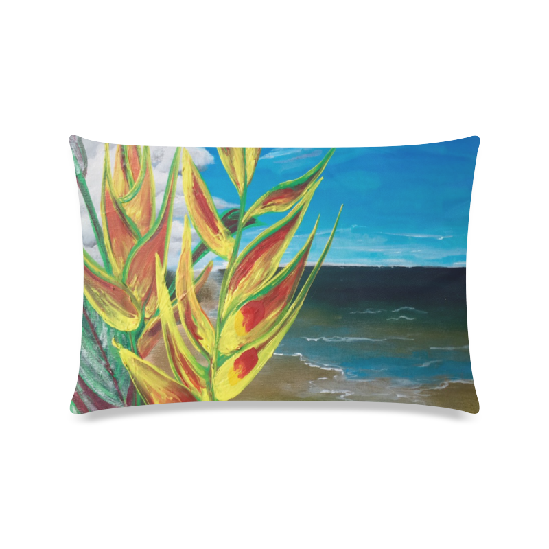 Heliconia Tropical Parrot Plant Take me There Custom Zippered Pillow Case 16"x24"(Twin Sides)