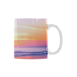 Sunshine Beach Scene, Summer, Sun, Holidays White Mug(11OZ)
