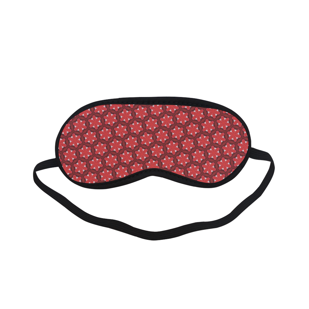Red Passion Floral Pattern Sleeping Mask