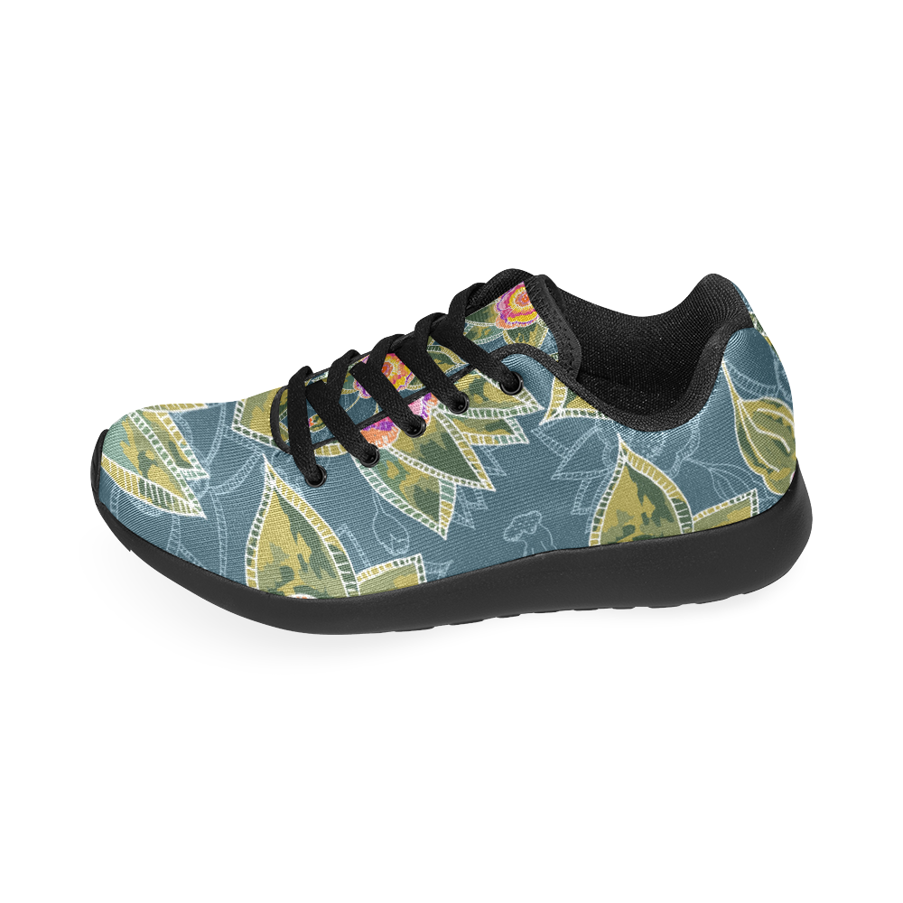 Floral Fantsy Pattern Men’s Running Shoes (Model 020)