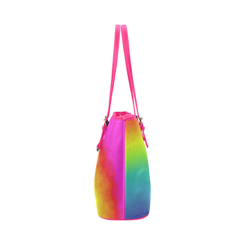 rainbow corner Leather Tote Bag/Large (Model 1651)