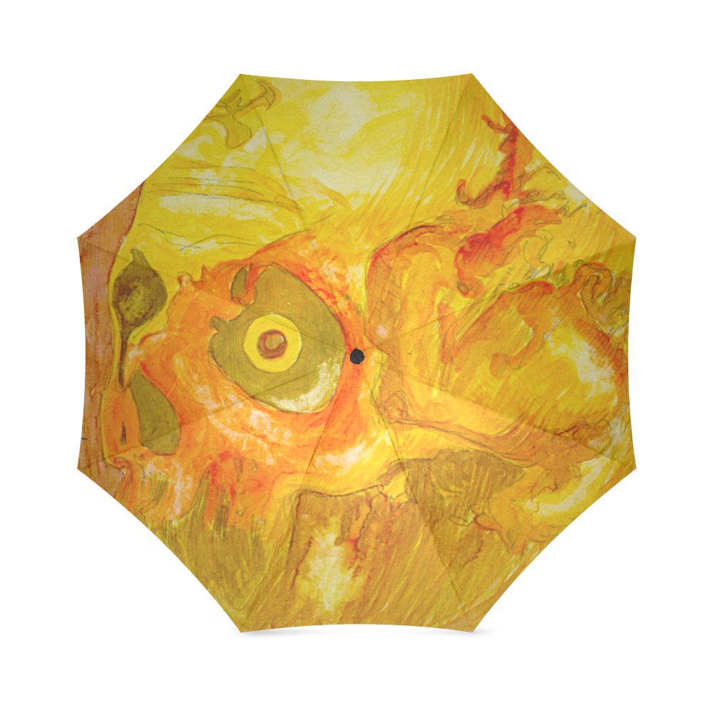 skull planet umbrella Foldable Umbrella (Model U01)