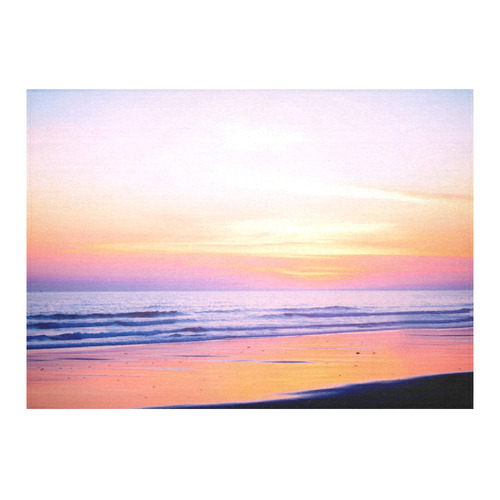 Sunshine Beach Scene, Summer, Sun, Holidays Cotton Linen Tablecloth 60"x 84"