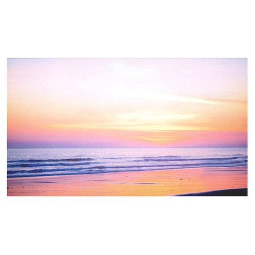 Sunshine Beach Scene, Summer, Sun, Holidays Cotton Linen Tablecloth 60"x 104"