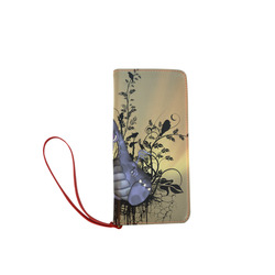 Best friends, funny dragons with flowers Women's Clutch Wallet (Model 1637)