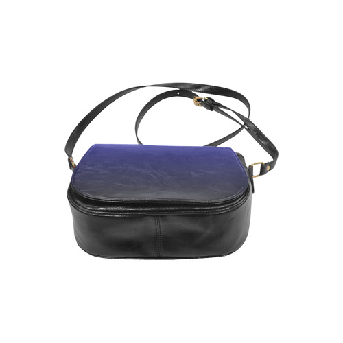 Royal Blue and Black  Ombre Classic Saddle Bag/Small (Model 1648)