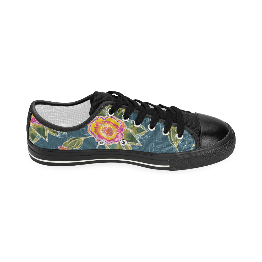 Floral Fantsy Pattern Women's Classic Canvas Shoes (Model 018)