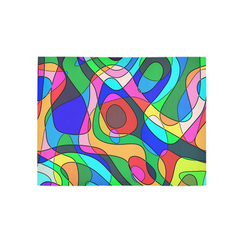 SQUIGGLY LOOPS - multicolored Area Rug 5'3''x4'