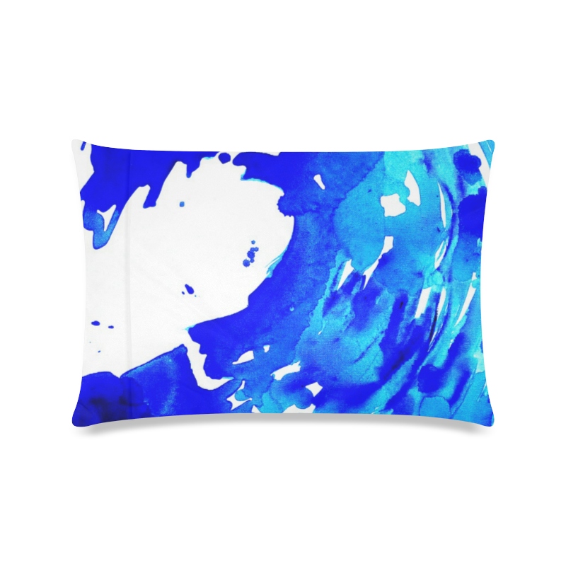 save the water watercolor Custom Zippered Pillow Case 16"x24"(Twin Sides)