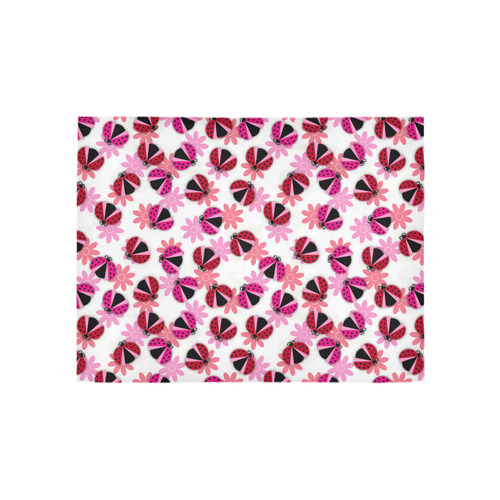 Lucky Lady Bug Pattern Area Rug 5'3''x4'