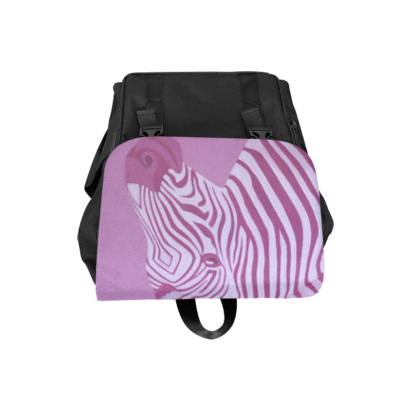 Magenta Zebra Casual Shoulders Backpack (Model 1623)