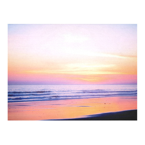 Sunshine Beach Scene, Summer, Sun, Holidays Cotton Linen Tablecloth 52"x 70"