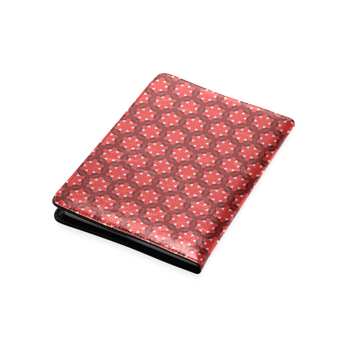 Red Passion Floral Pattern Custom NoteBook A5