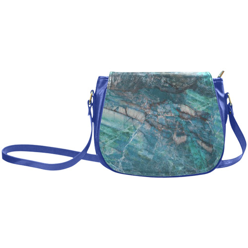 Marble - siena turchese Classic Saddle Bag/Small (Model 1648)