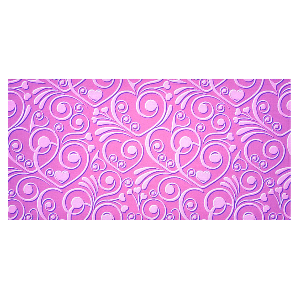 sweet hearts, hot pink Cotton Linen Tablecloth 60"x120"