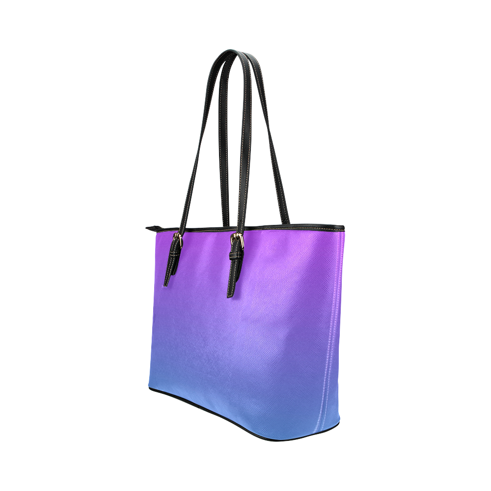 Fuschia and Turquoise  Ombre Leather Tote Bag/Large (Model 1651)