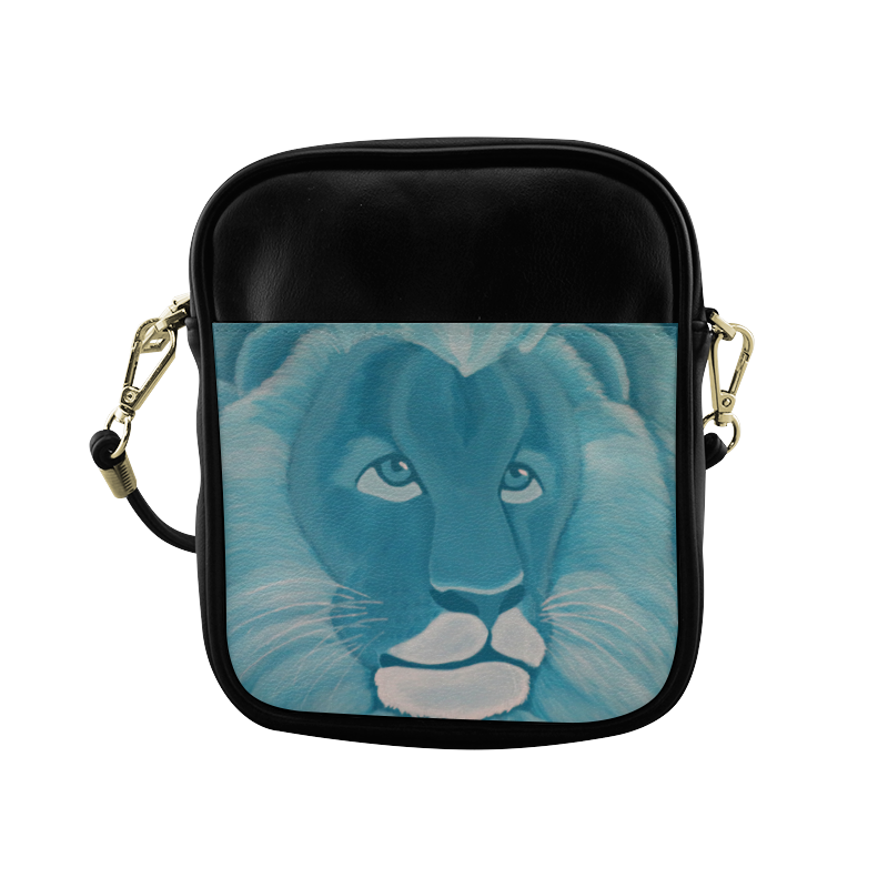 Turquoise Lion Sling Bag (Model 1627)