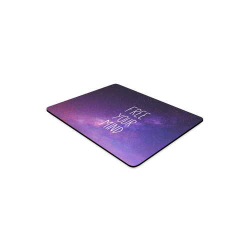 "Free Your Mind" Quote Purple Blue Night Sky Rectangle Mousepad