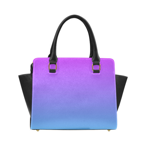 Fuschia and Turquoise  Ombre Classic Shoulder Handbag (Model 1653)