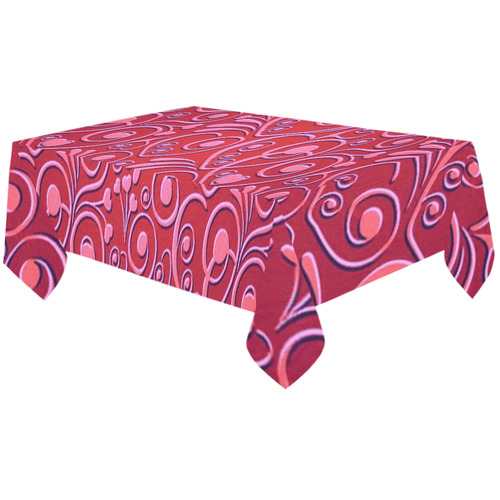 sweet hearts,red Cotton Linen Tablecloth 60"x120"