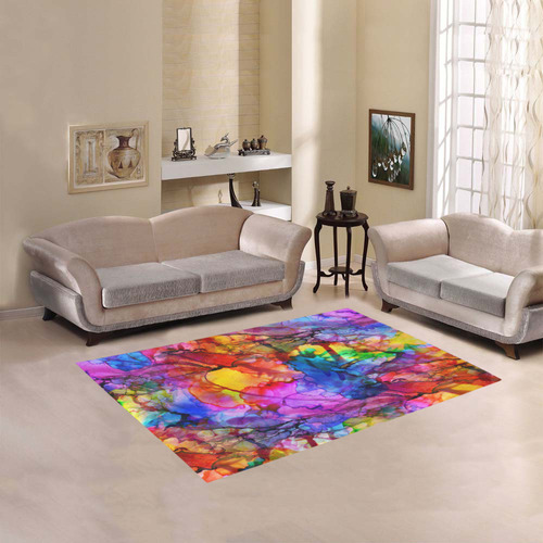 Color Chaos Area Rug 5'3''x4'