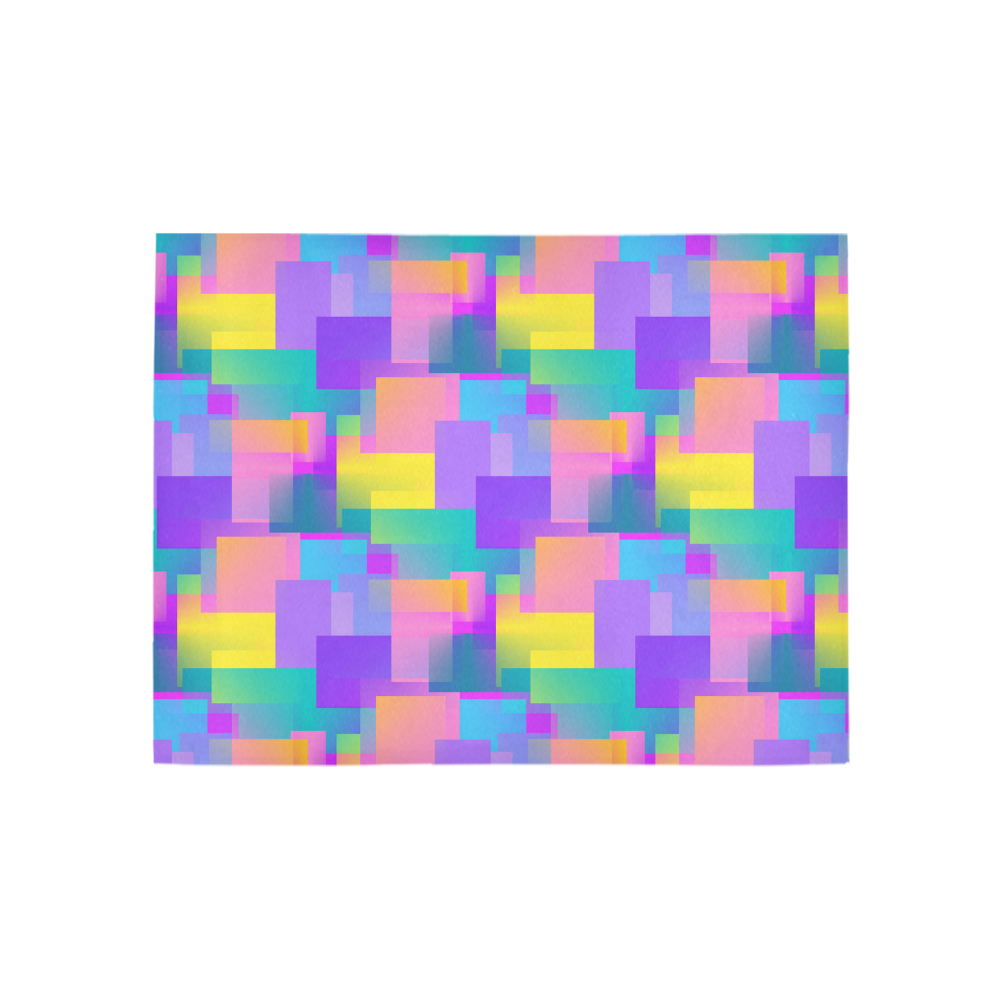 Pastels Blocks Area Rug 5'3''x4'