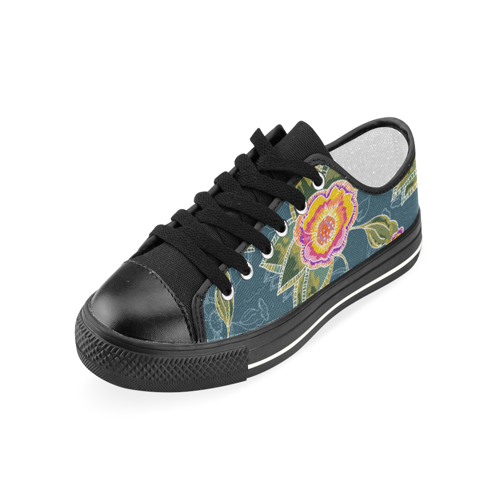 Floral Fantsy Pattern Women's Classic Canvas Shoes (Model 018)