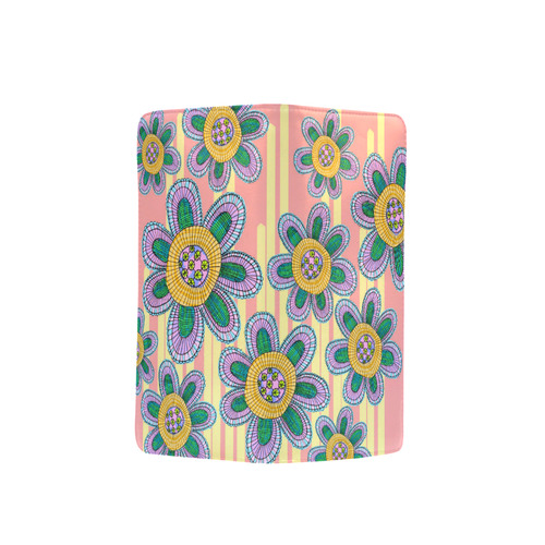 Colorful Flowers and Lines Men's Clutch Purse （Model 1638）