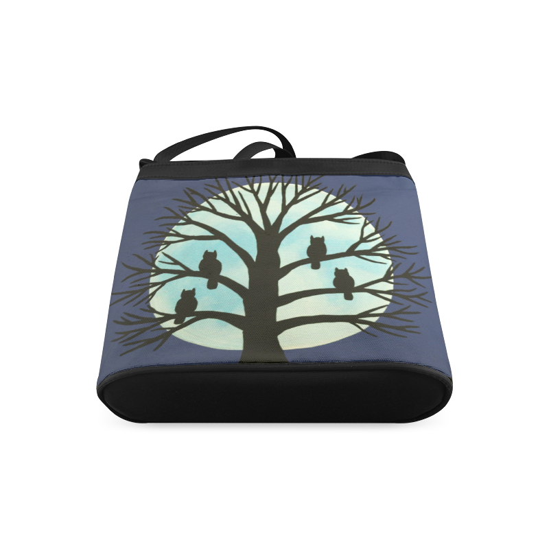 Spooky Owl Tree Crossbody Bags (Model 1613)