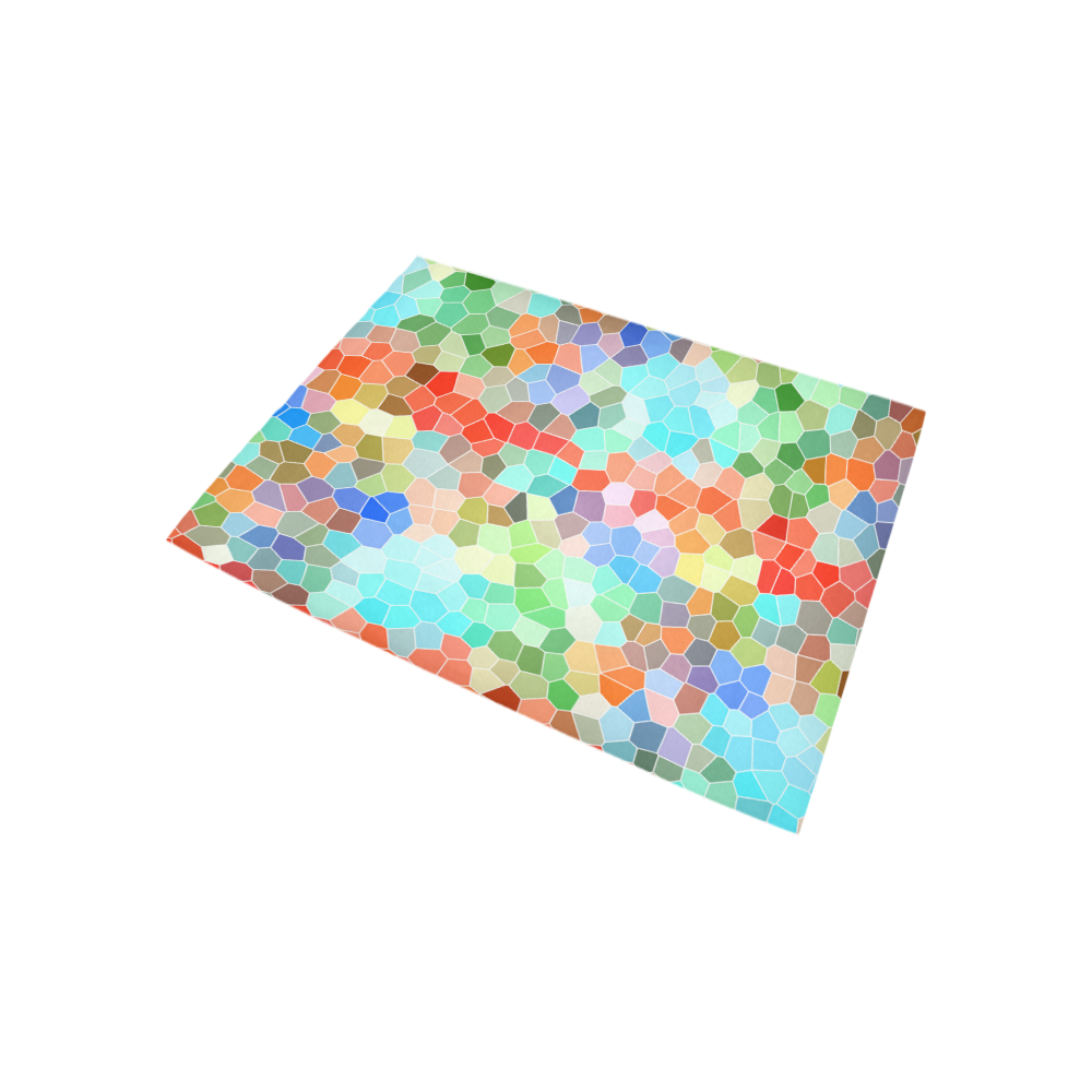 Colorful Mosaic Area Rug 5'3''x4'