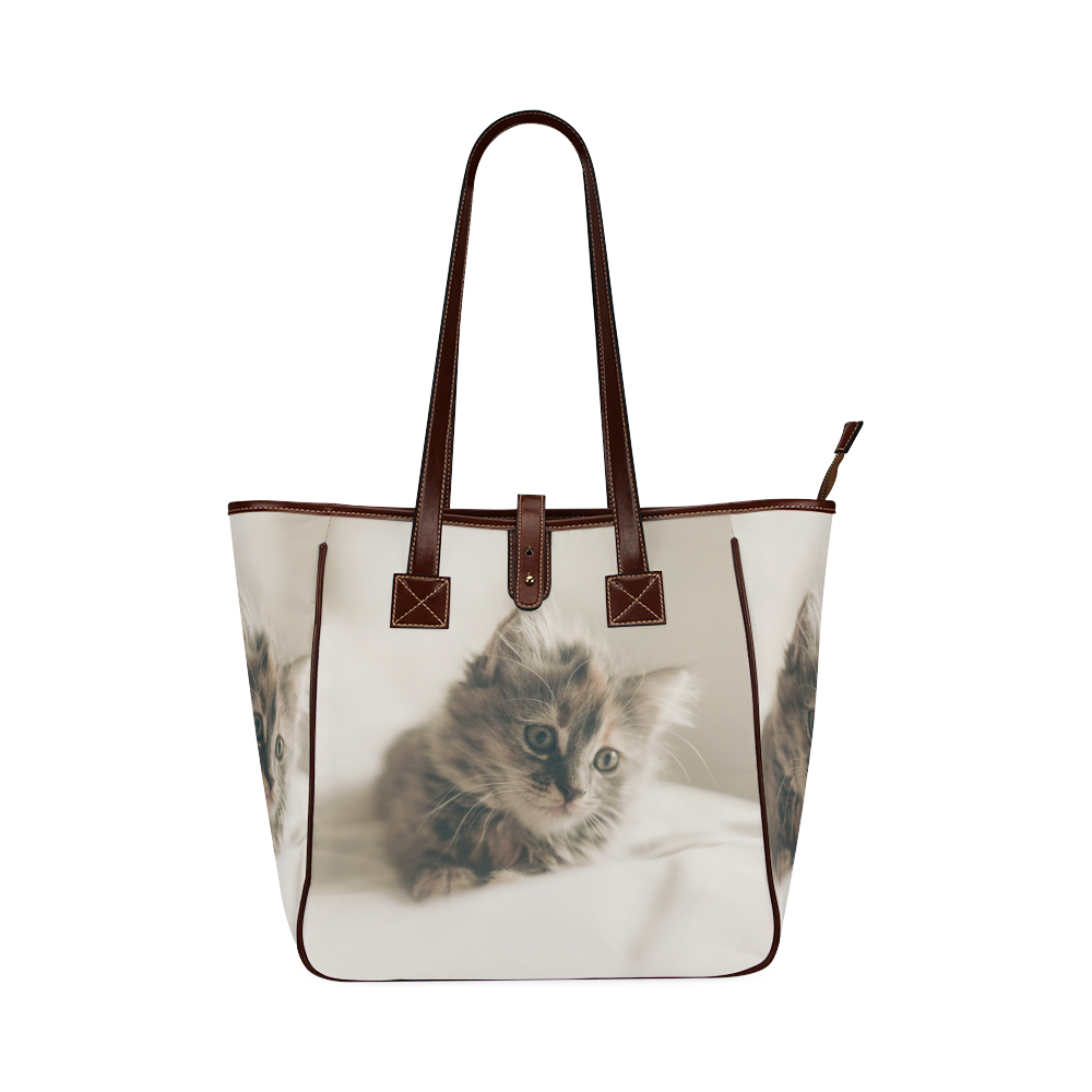 Lovely Sweet Little Cat Kitten Kitty Pet Classic Tote Bag (Model 1644)