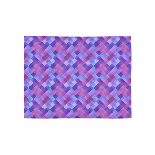 Purple Plaid Area Rug 5'3''x4'