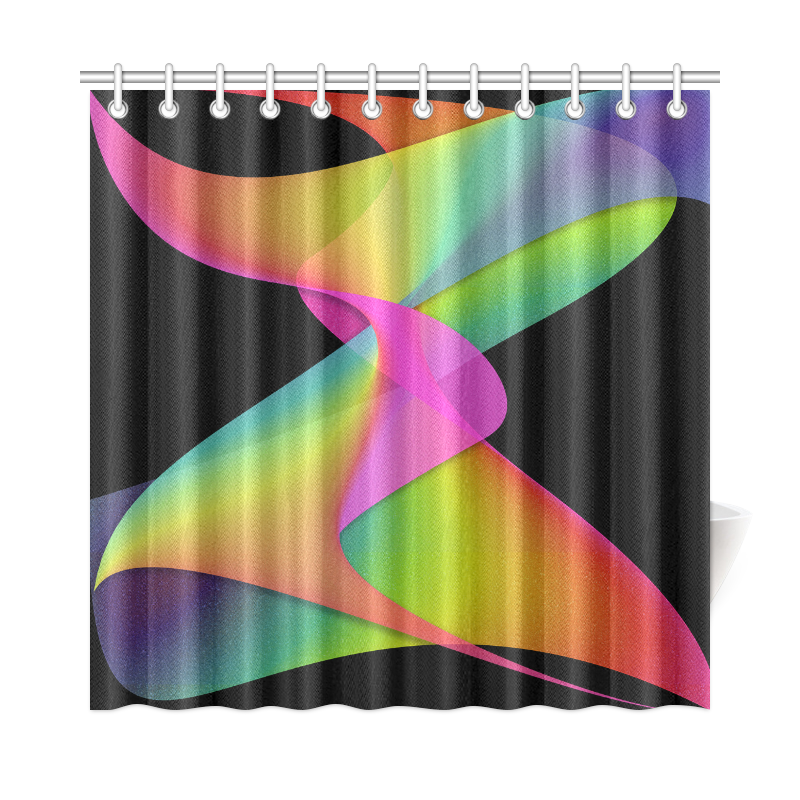 rainbow twist Shower Curtain 72"x72"