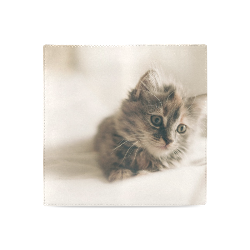 Lovely Sweet Little Cat Kitten Kitty Pet Women's Leather Wallet (Model 1611)