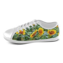 Sunflower Field Men's Canvas Shoes (Model 016)