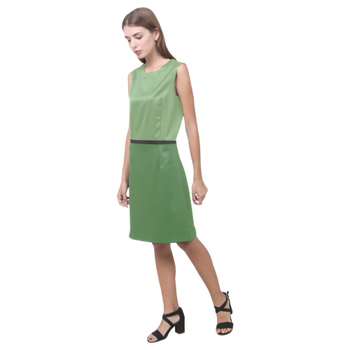 Green Tea and Hippie Green Eos Women's Sleeveless Dress (Model D01)
