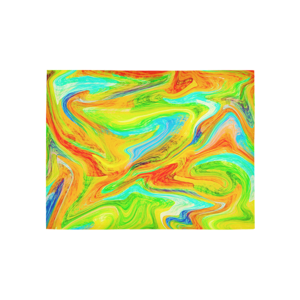 Happy Multicolor Painting Area Rug 5'3''x4'