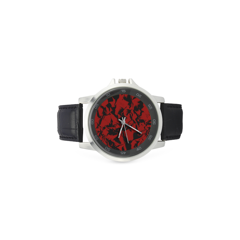 arruga red watch Unisex Stainless Steel Leather Strap Watch(Model 202)