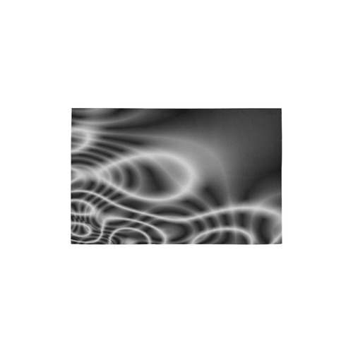 Black and White Swirls Fractal Area Rug 2'7"x 1'8‘’