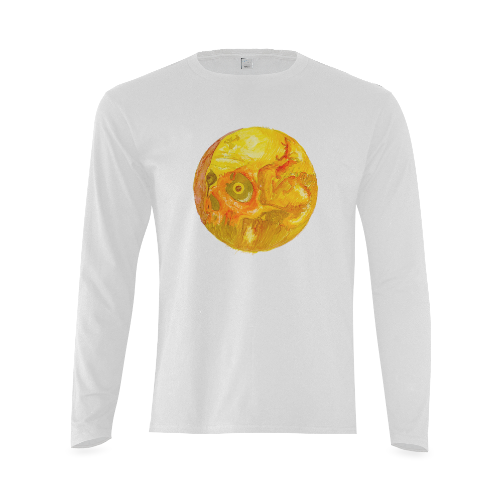 skull planet shirt m Sunny Men's T-shirt (long-sleeve) (Model T08)