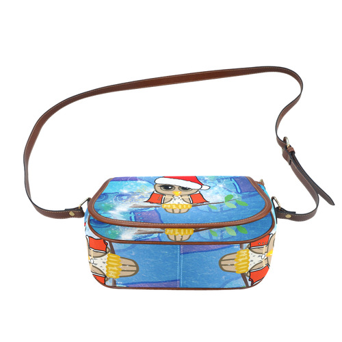 Christmas owls Saddle Bag/Small (Model 1649) Full Customization