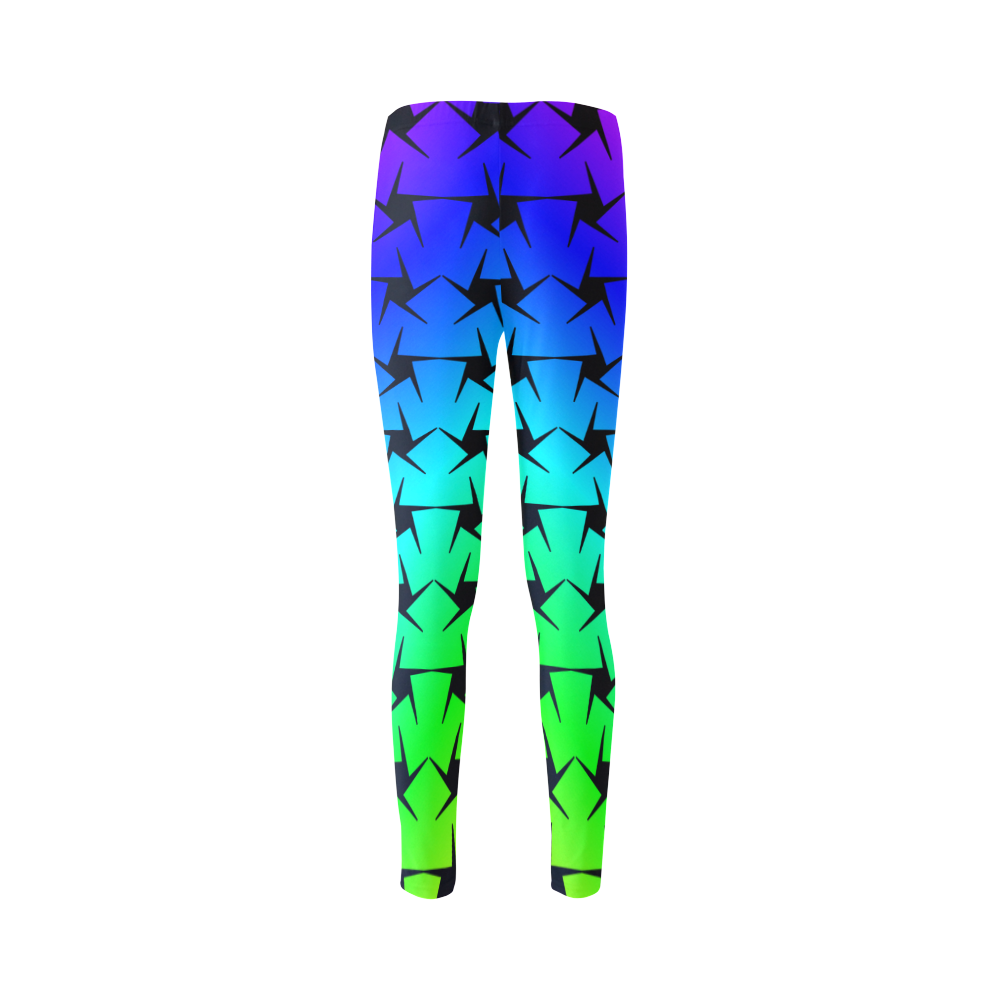 Colorful Black Star Cassandra Women's Leggings (Model L01)