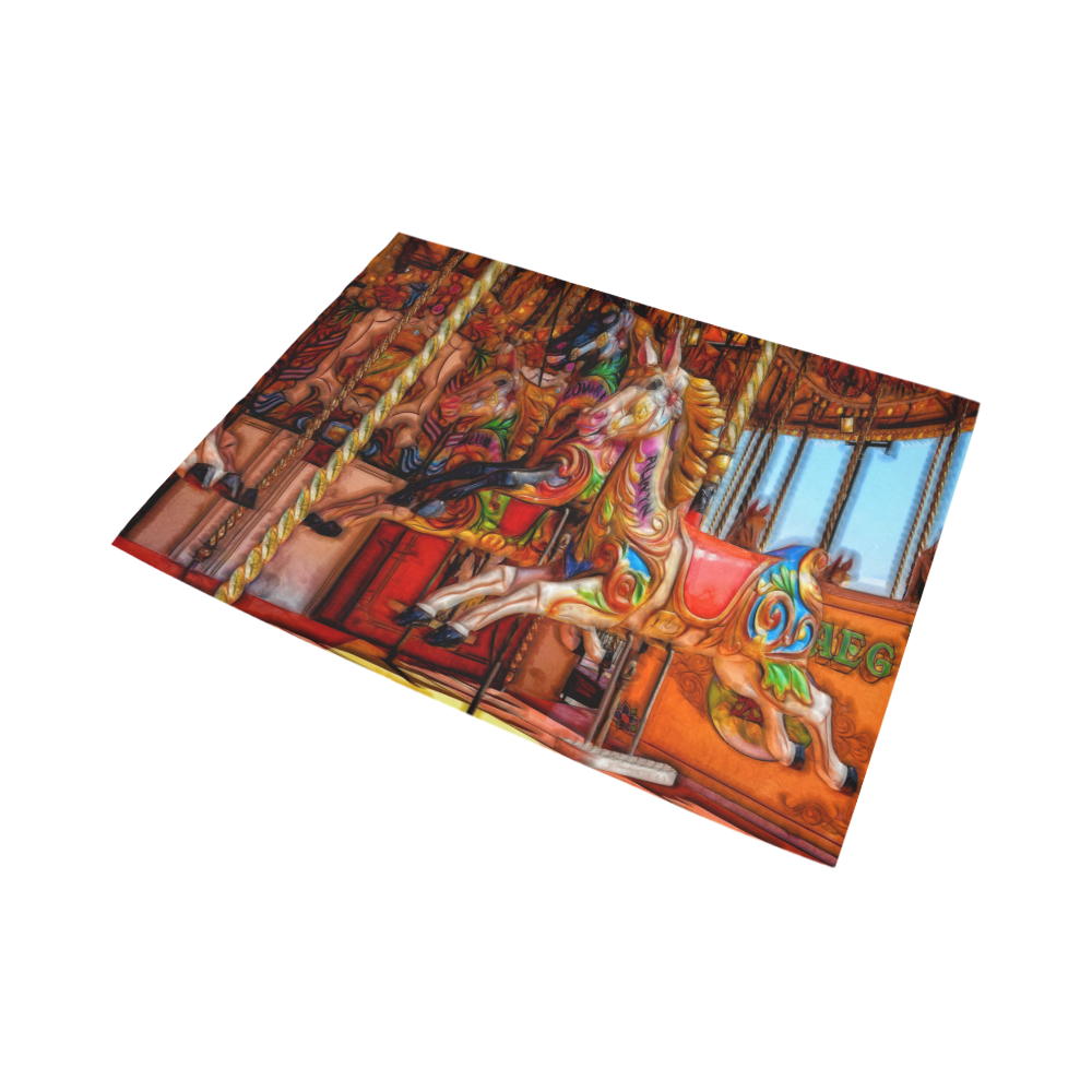 Have a ride on the merry-go-round Area Rug7'x5'
