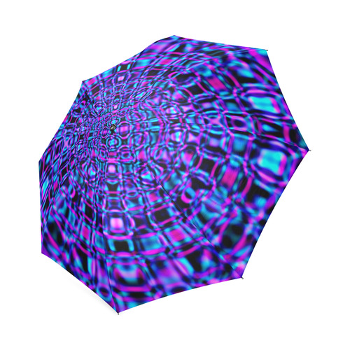 Fractal Gems Sapphire Blue Foldable Umbrella (Model U01)