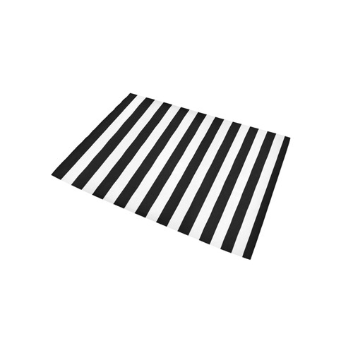 Black Stripes Area Rug 5'x3'3''